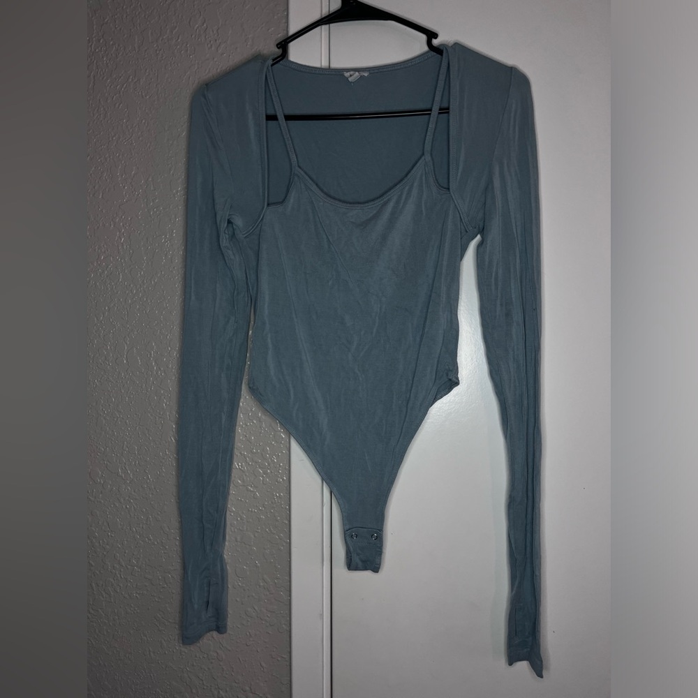 Long sleeve bodysuit top.